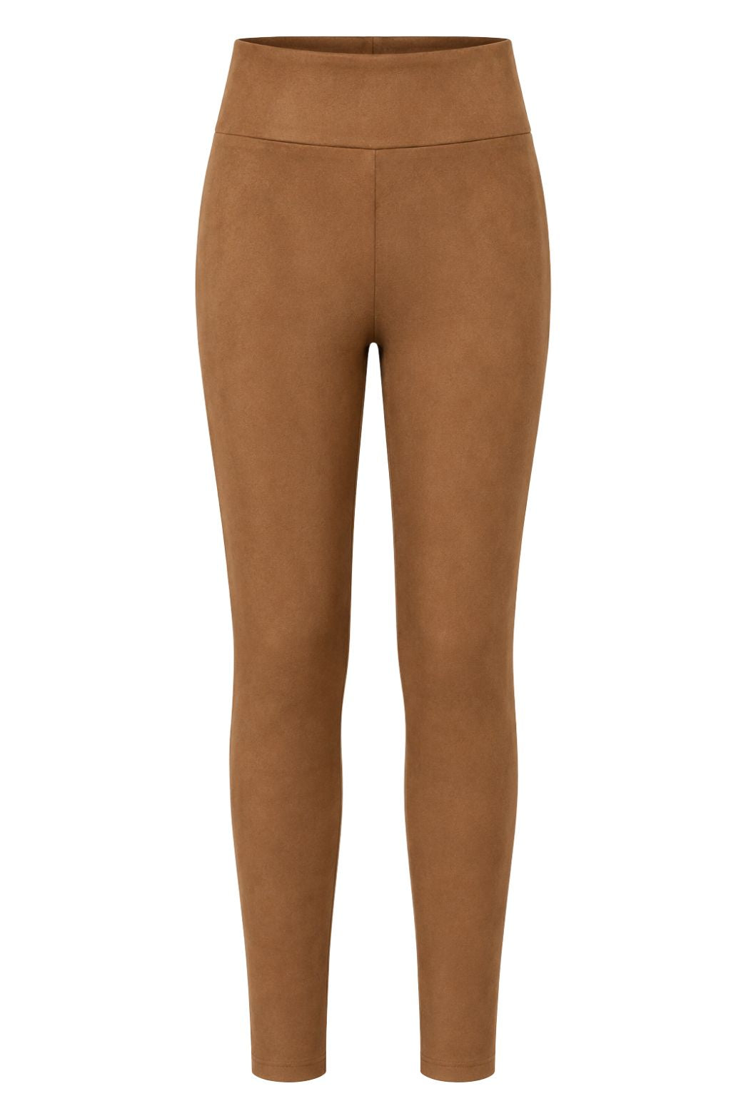Veloursleder-Look Leggins cognac, Gr. 34-42