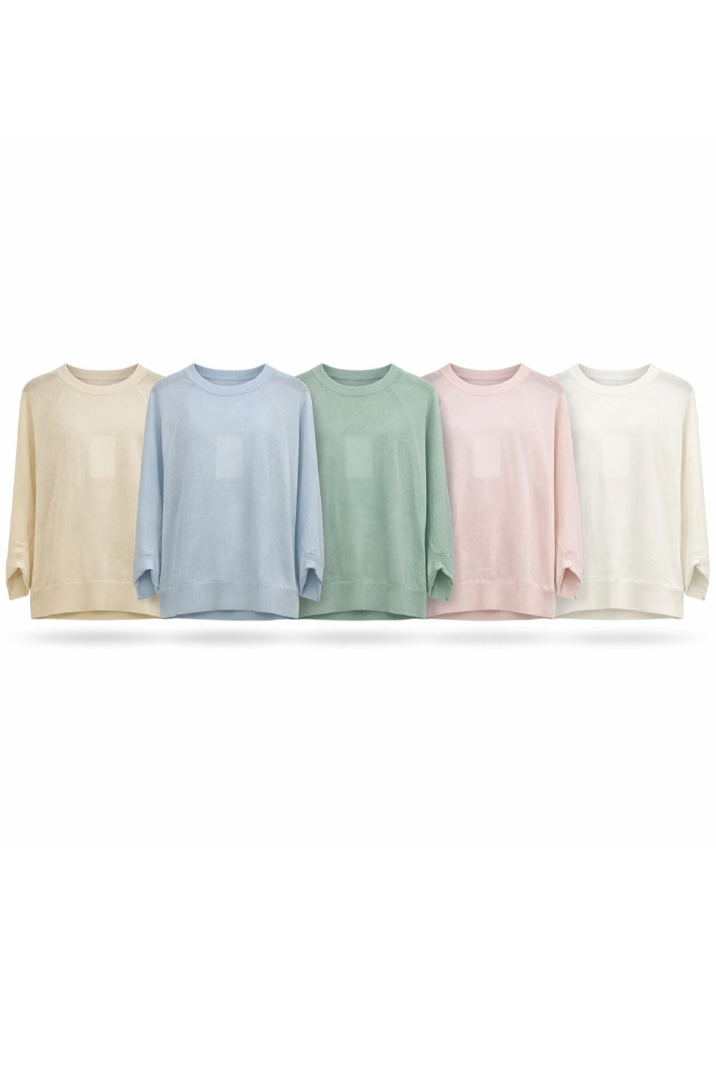 Kurzpullover mit Fledermausärmel in pastellfarben, Gr. 34-40