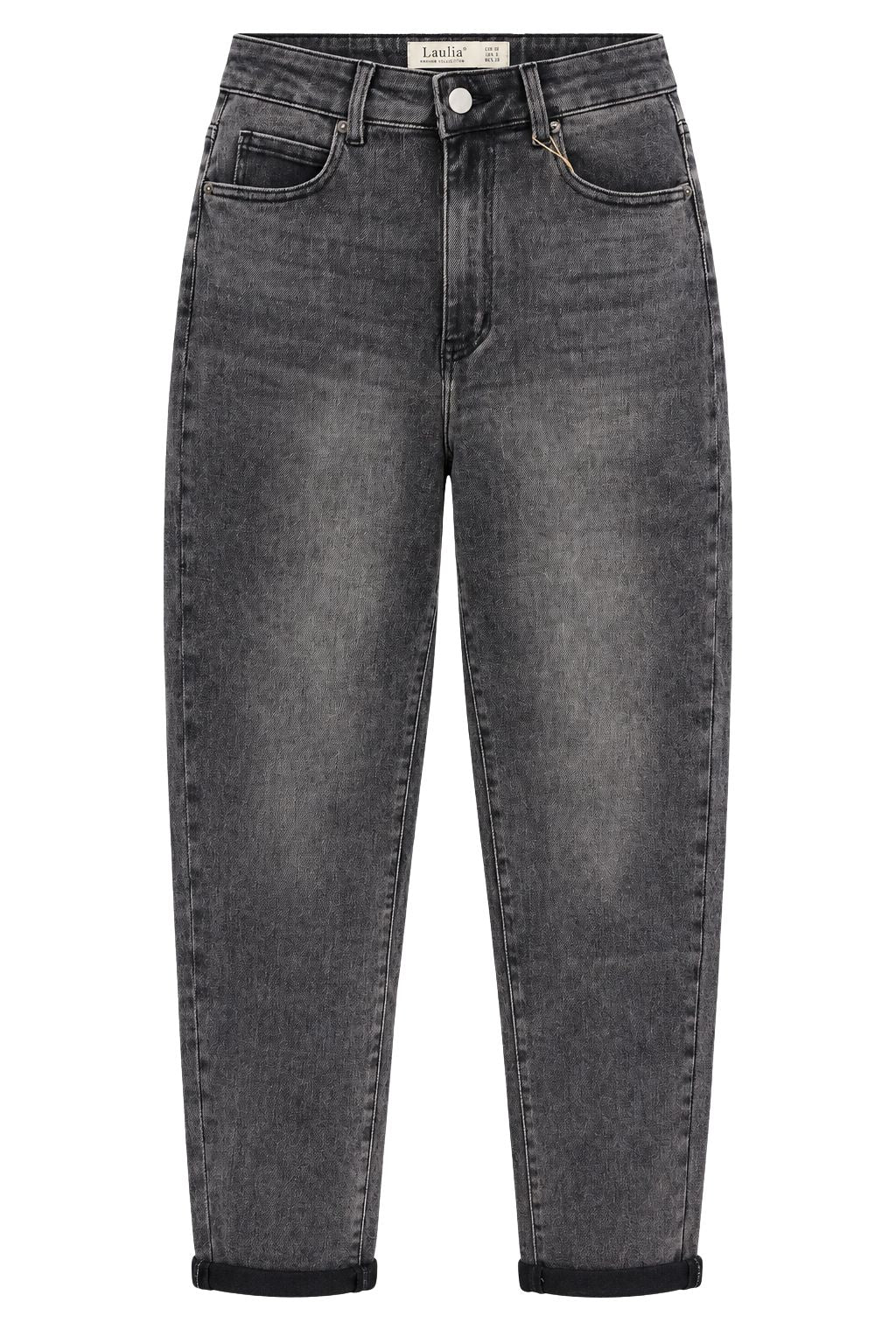 Mom-Fit Jeans "Mila" Washed Black, Gr. 34-42