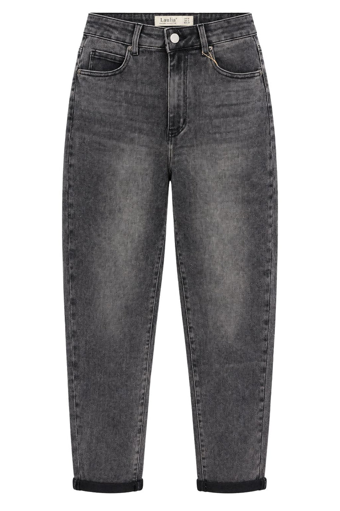 Mom-Fit Jeans "Mila" Washed Black, Gr. 34-42