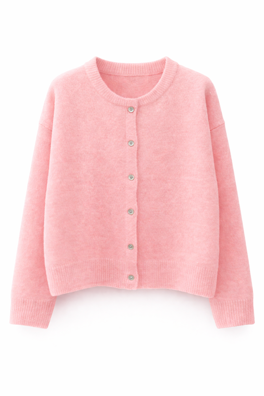 Cozy Basic Cardigan rosa, Gr. 36-42