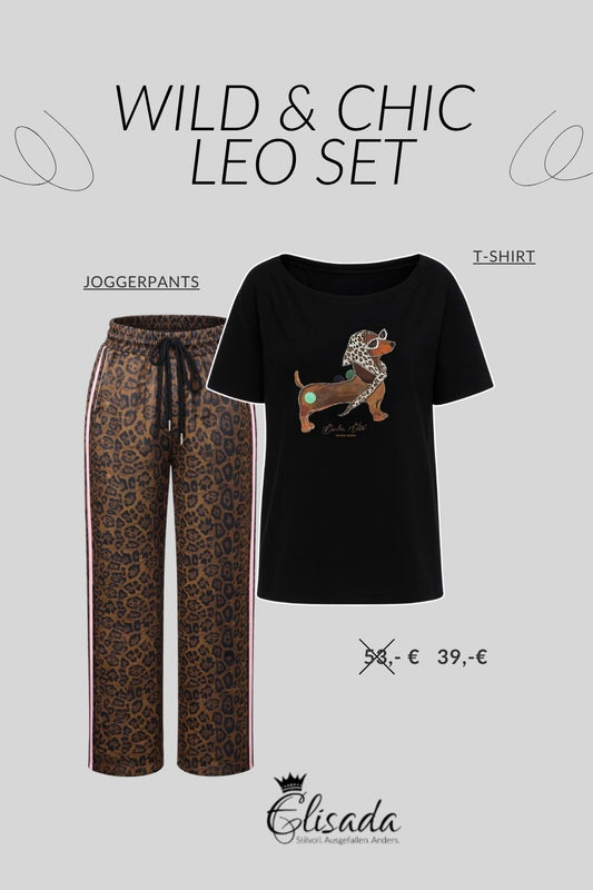 Wild -&-Chic-Leo-Set-Dackel-rosa/schwarz