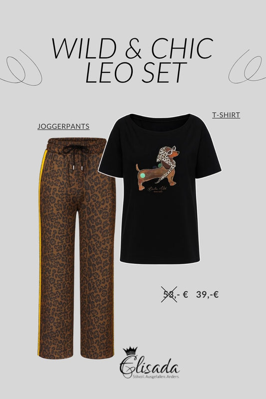 Wild -&-Chic-Leo-Set-Dackel-gelb/schwarz