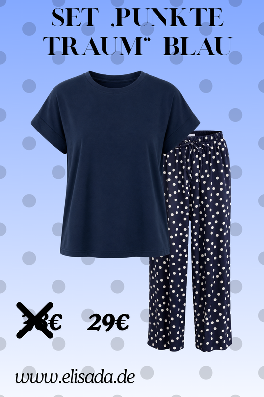 Set „Punkte Traum“ blau, Gr. 36-42