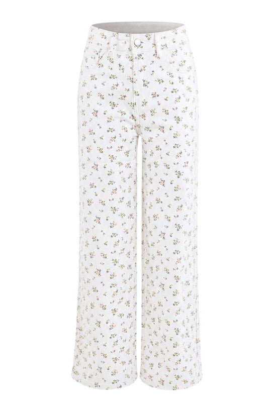 Blütenzauber-Jeans Straight Leg, Gr. 34-40
