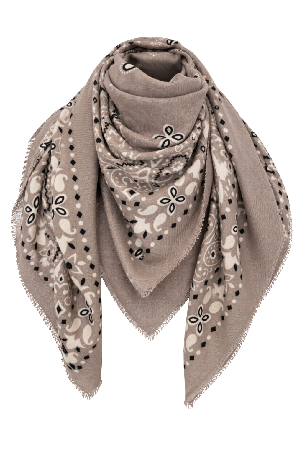 Paisley Schal taupe/creme