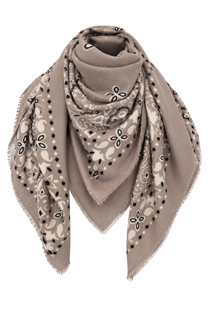 Paisley Schal taupe/creme