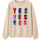Sweatshirt "Yes" beige, Gr. 36-44