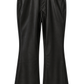 Flared Kunstlederhose schwarz, Gr. 36-44