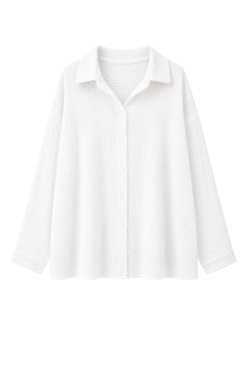 Musselin Oversize Bluse "Lina" weiß, Gr. 38-44