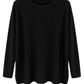 Soft Rundhals Pullover schwarz, Gr. 38-46