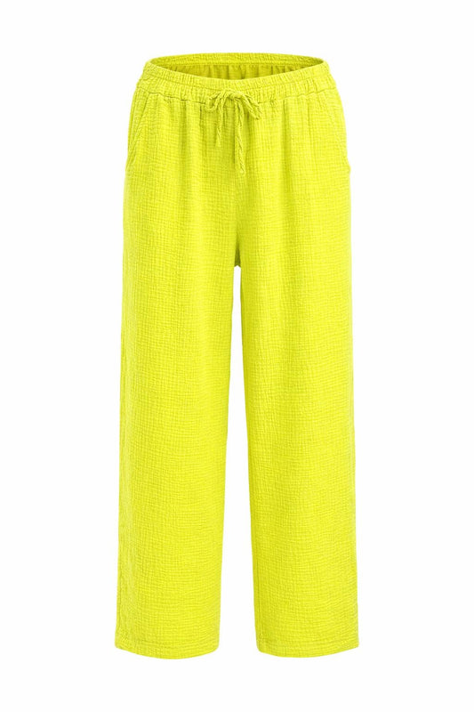 Musselin Hose Gr. 34-40 limette