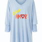 Shirt "Ciao Amore" mit Spitze, Gr. 40-48