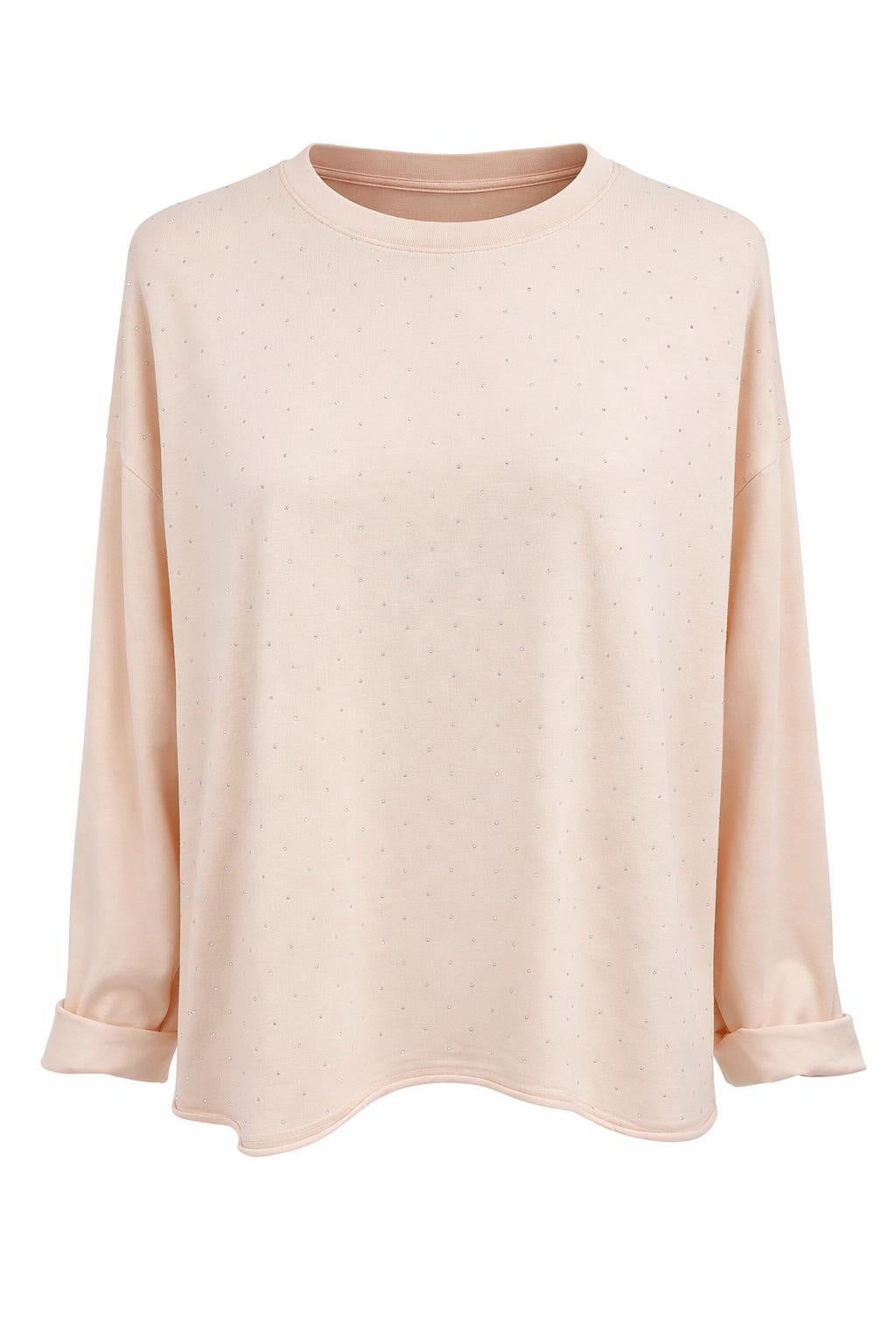 Glitzerpullover apricot, Gr. 38-44