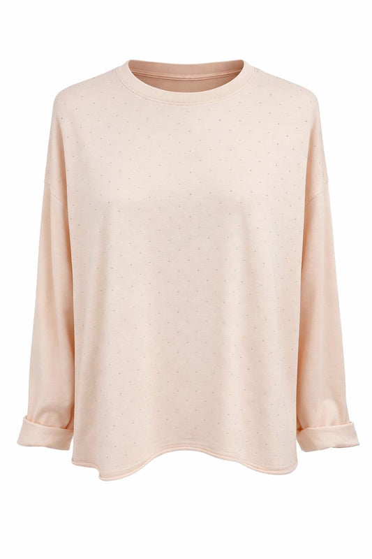 Glitzerpullover apricot, Gr. 38-44