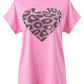 T-Shirt mit funkelndem Leo-Herz pink, Gr. 36-42