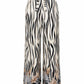 Sommerhose mit Orchideen-Streifen-Print schwarz, Gr. 36-46
