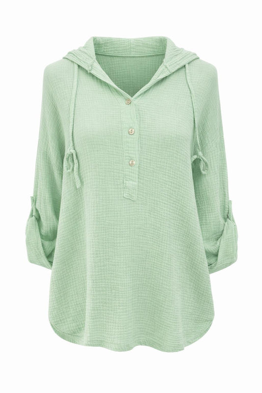 Musselin-Bluse mint, Gr. 36-44
