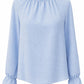 Leichte Bluse mit Glitzersteinen hellblau, Gr. 34-44