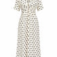 Polka Dots Kleid creme/schwarz, Gr. 36-40