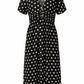 Polka Dots Kleid schwarz/creme, Gr. 36-42