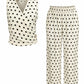 Polka Dots Zweiteiler creme/schwarz, Gr. 36-42