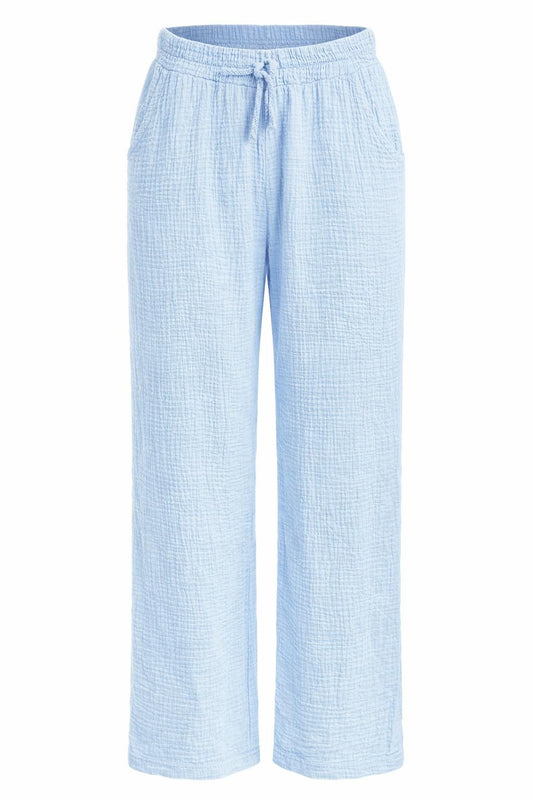 Musselin Hose Gr. 34-40 hellblau