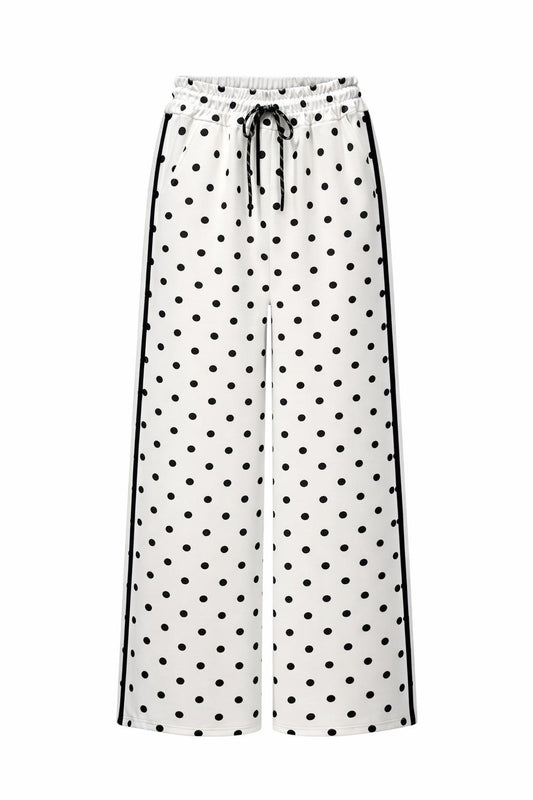 Sportliche Hose mit Punkten weiß, Gr. 36-42