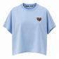 Oversized T-Shirt mit Leo Herz Stickerei hellblau, Gr. 36-42