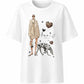 T-Shirt „Paris Amour“ mit Dalmatiner weiß, 36-42