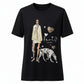 T-Shirt „Paris Amour“ mit Dalmatiner schwarz, 36-42