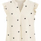 Bluse mit Herzen beige/schwarz, Gr. 36-40