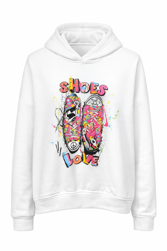 Hoodie Sneaker weiß, Gr. 36-42