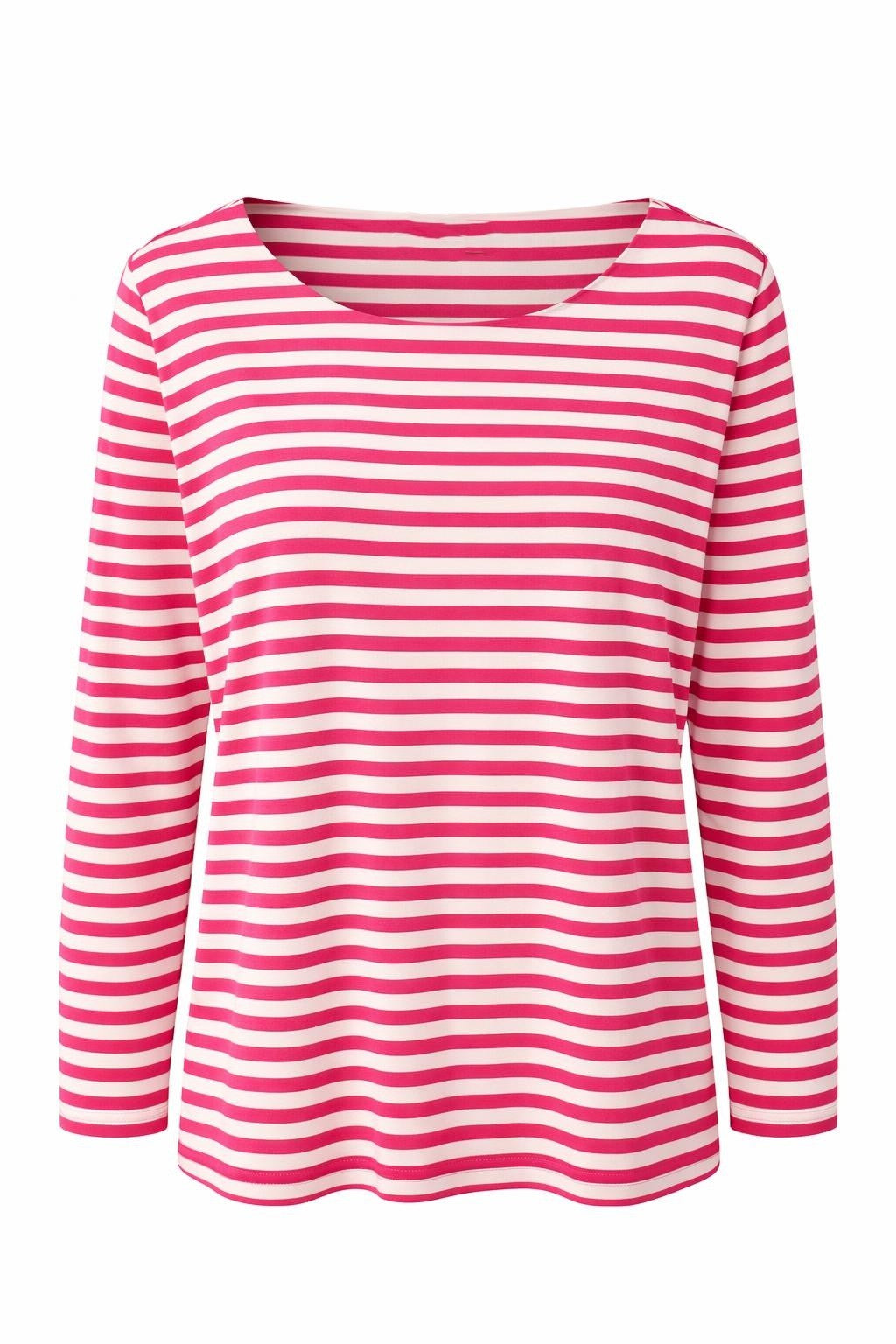 Streifen Langarm-Shirt pink/weiß, Gr. 38-44