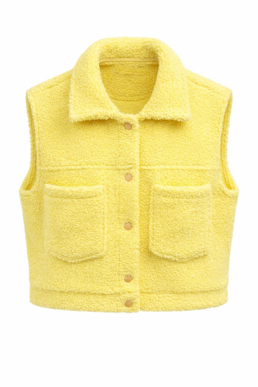 Teddy Weste gelb, Gr. 34-42