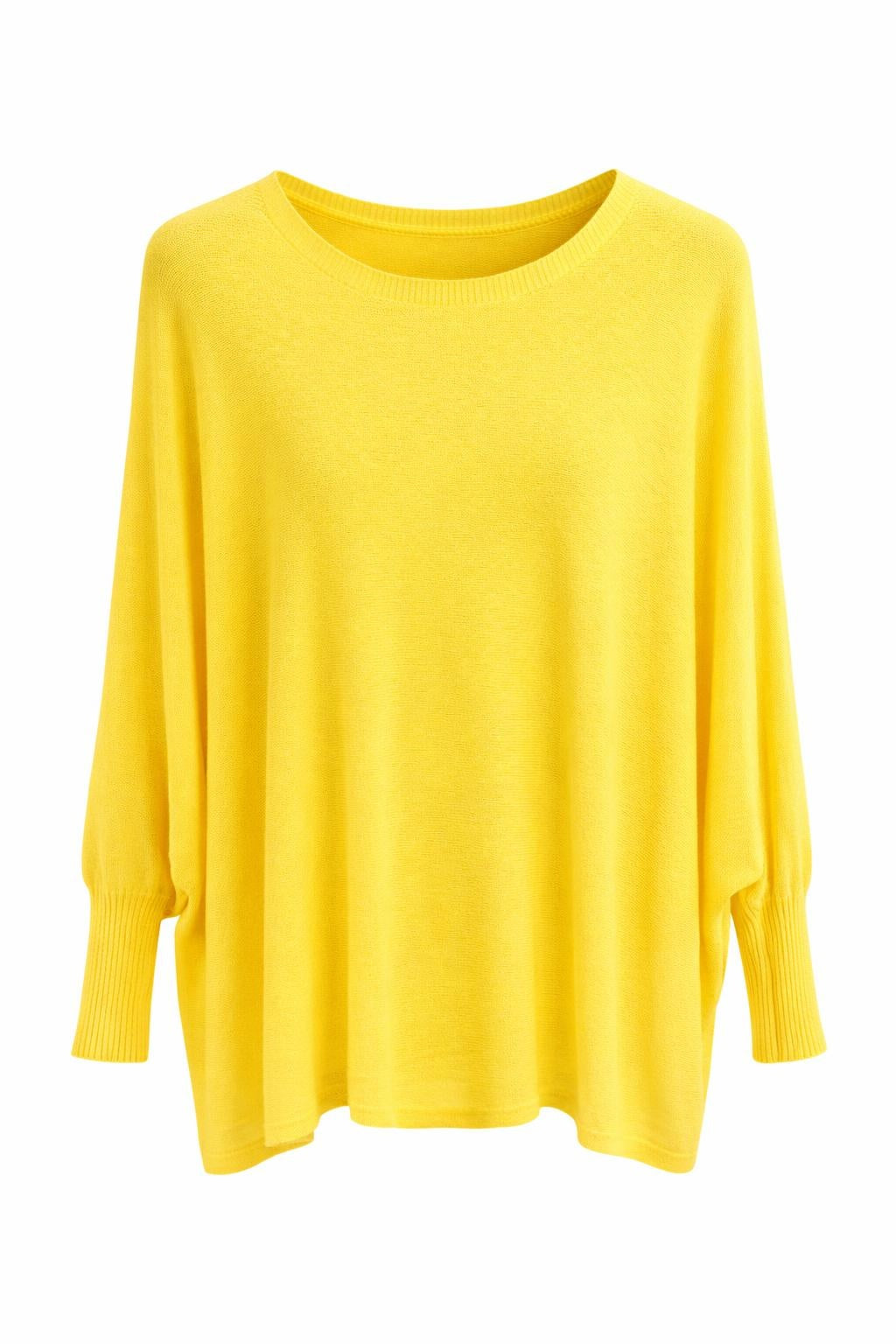 Feinstrickpullover gelb, Gr. 40-46