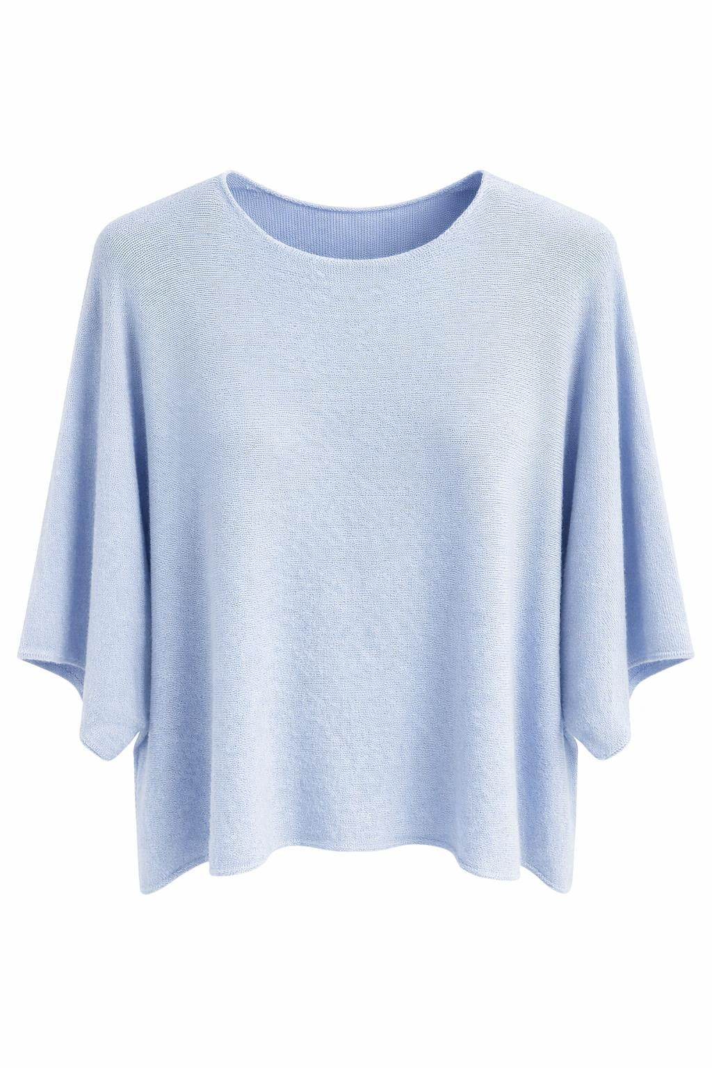 Feinstrick Pullover blau, Gr. 36-42
