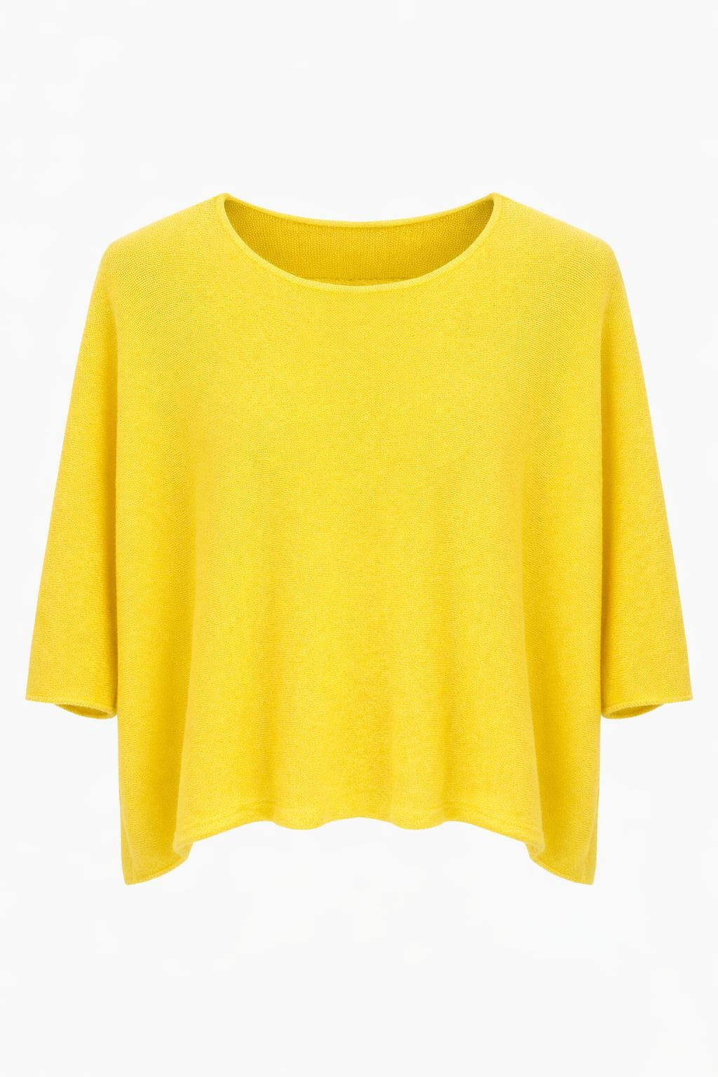 Feinstrick Pullover gelb, Gr. 36-42