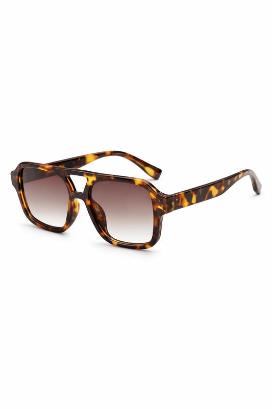Eckige Sonnenbrille, Gemustertes Gestell – verlaufende Gläser
