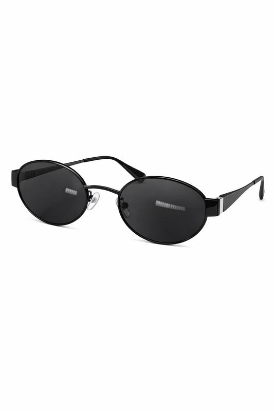 Sonnenbrille Oval – Minimal Chic schwarz