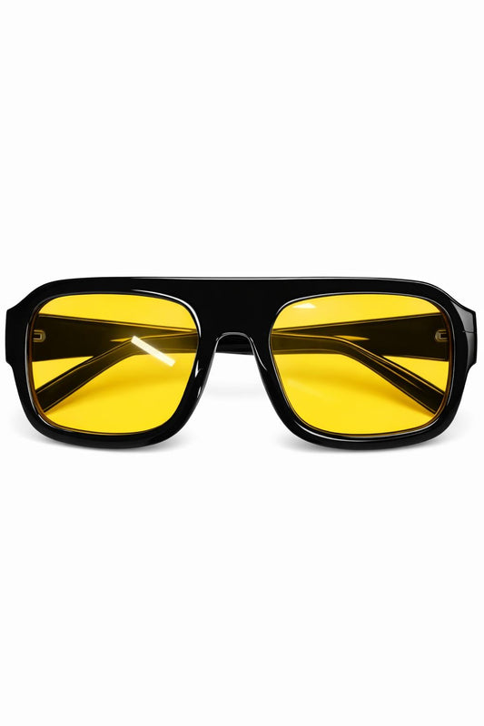 Sonnenbrille Statement – Bold Look schwarz/gelb