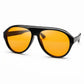 Sonnenbrille Pilot – Retro Chic schwarz/orange