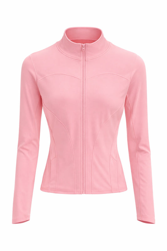Zip-Up Shirt rosa, Gr. 36-40