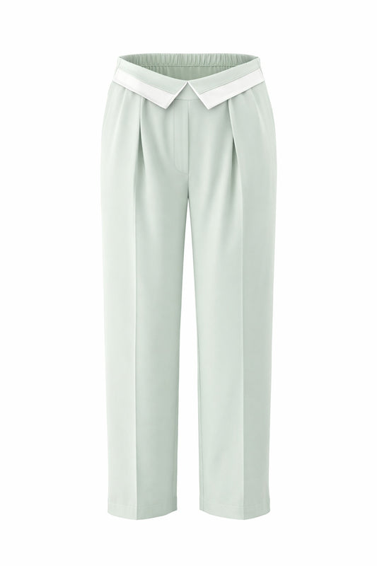 Stoffhose mit Bund-Detail pistazie, Gr. 36-42