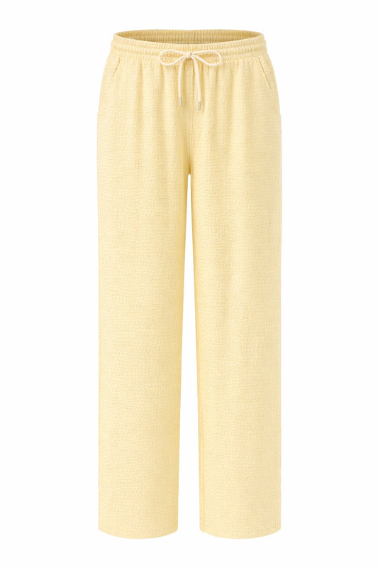 Stoffhose mit Struktur gelb, Gr. 36-42