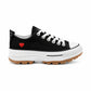 Plateau Sneaker mit Herzdetail, Gr. 36-41