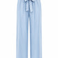 Stoffhose mit Bindegürtel hellblau, Gr. 36-42