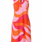 Sommerkleid Muster pink/orange, Gr. 36-44