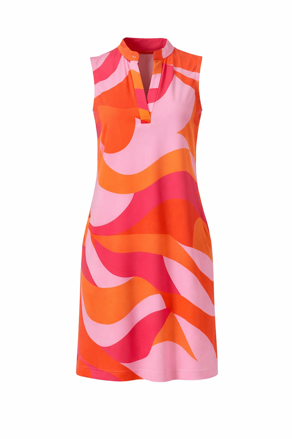 Sommerkleid Muster pink/orange, Gr. 36-44