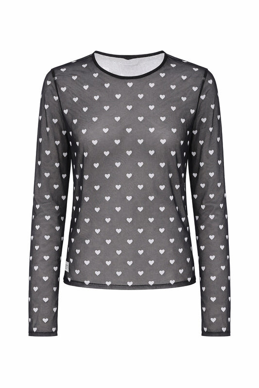 Mesh Shirt „Heart Love“, Gr. 34-40